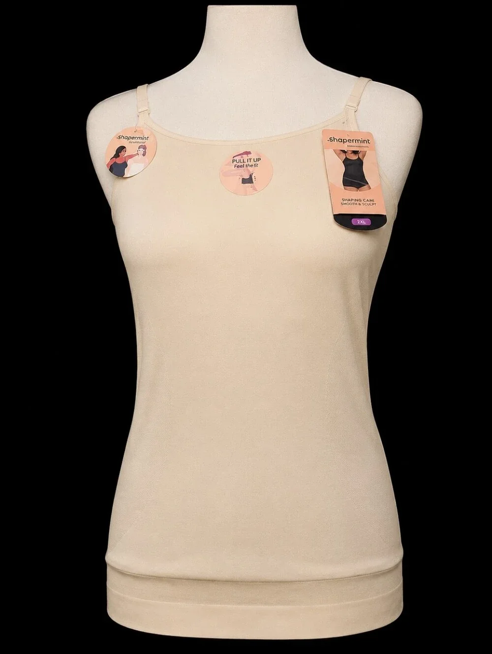 Shapermint Shapewear Cami Tank Tummy Control Seamless Smoothing Top NWT
